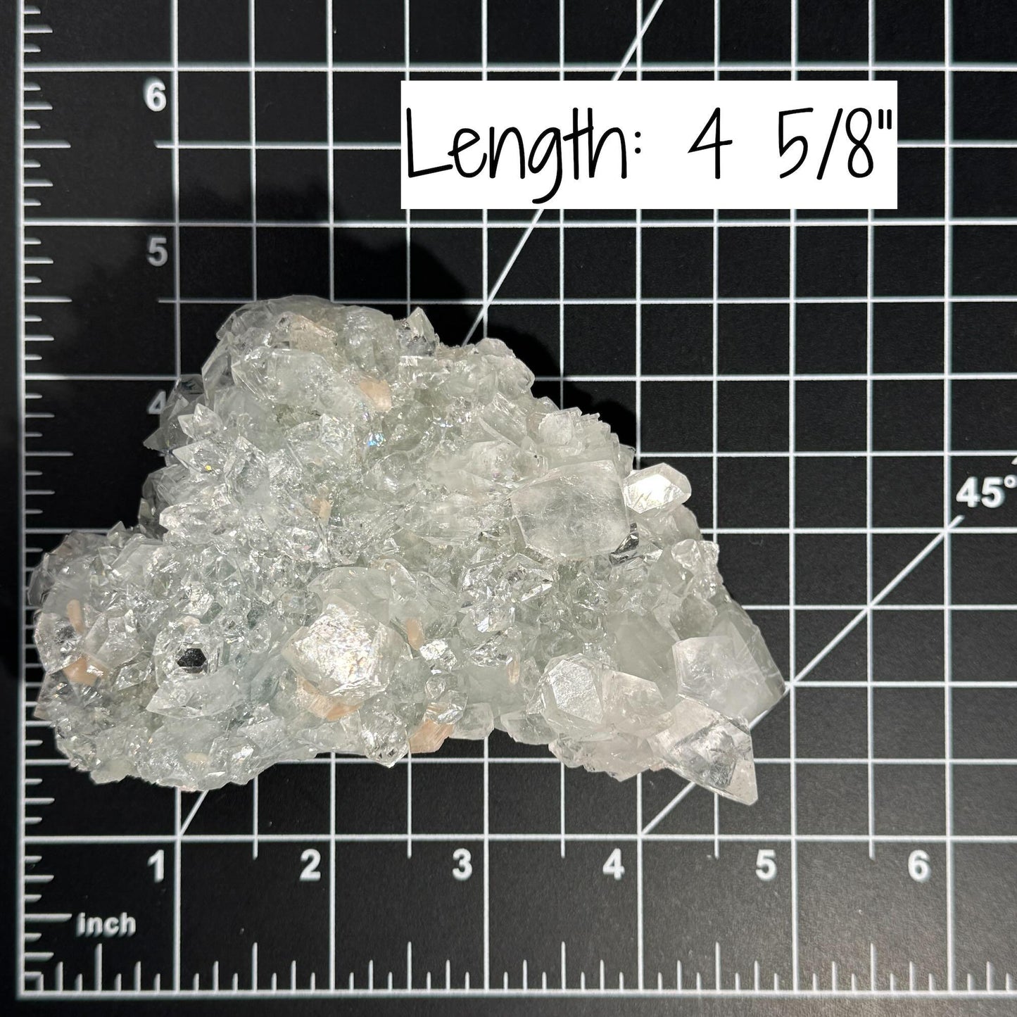 Apophyllite with Stilbite specimen | 306 grams | 4 5/8" long | with Matrix | lots of rainbows | Tucson find