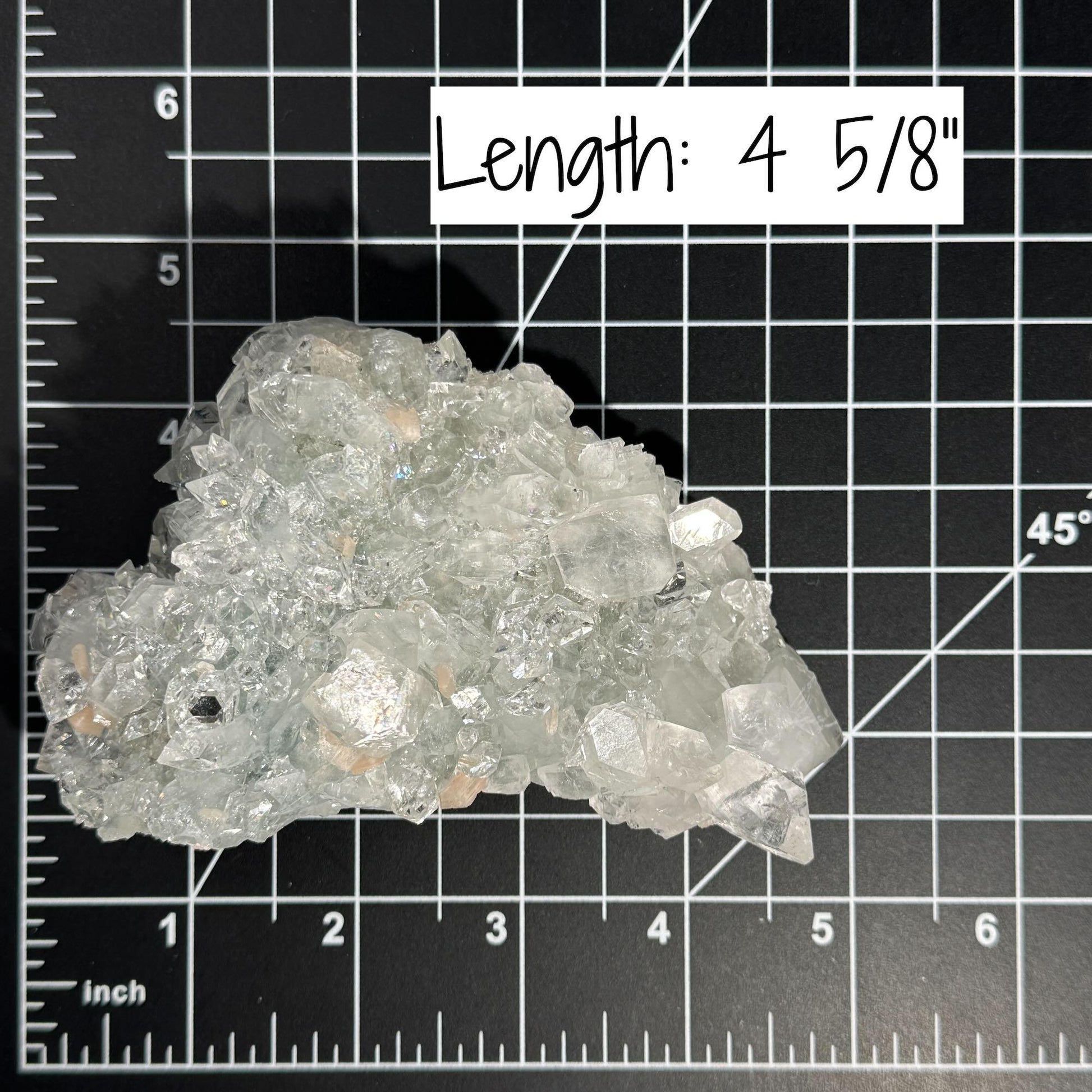 Apophyllite with Stilbite specimen | 306 grams | 4 5/8" long | with Matrix | lots of rainbows | Tucson find