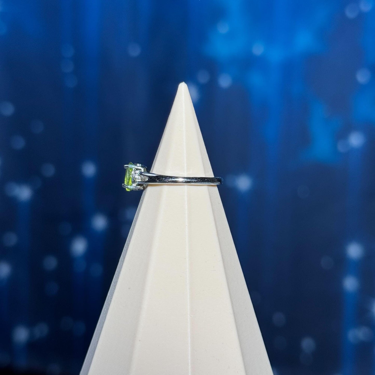 Peridot ring | adjustable | 2 grams | 6.75" | 0.925 stamped