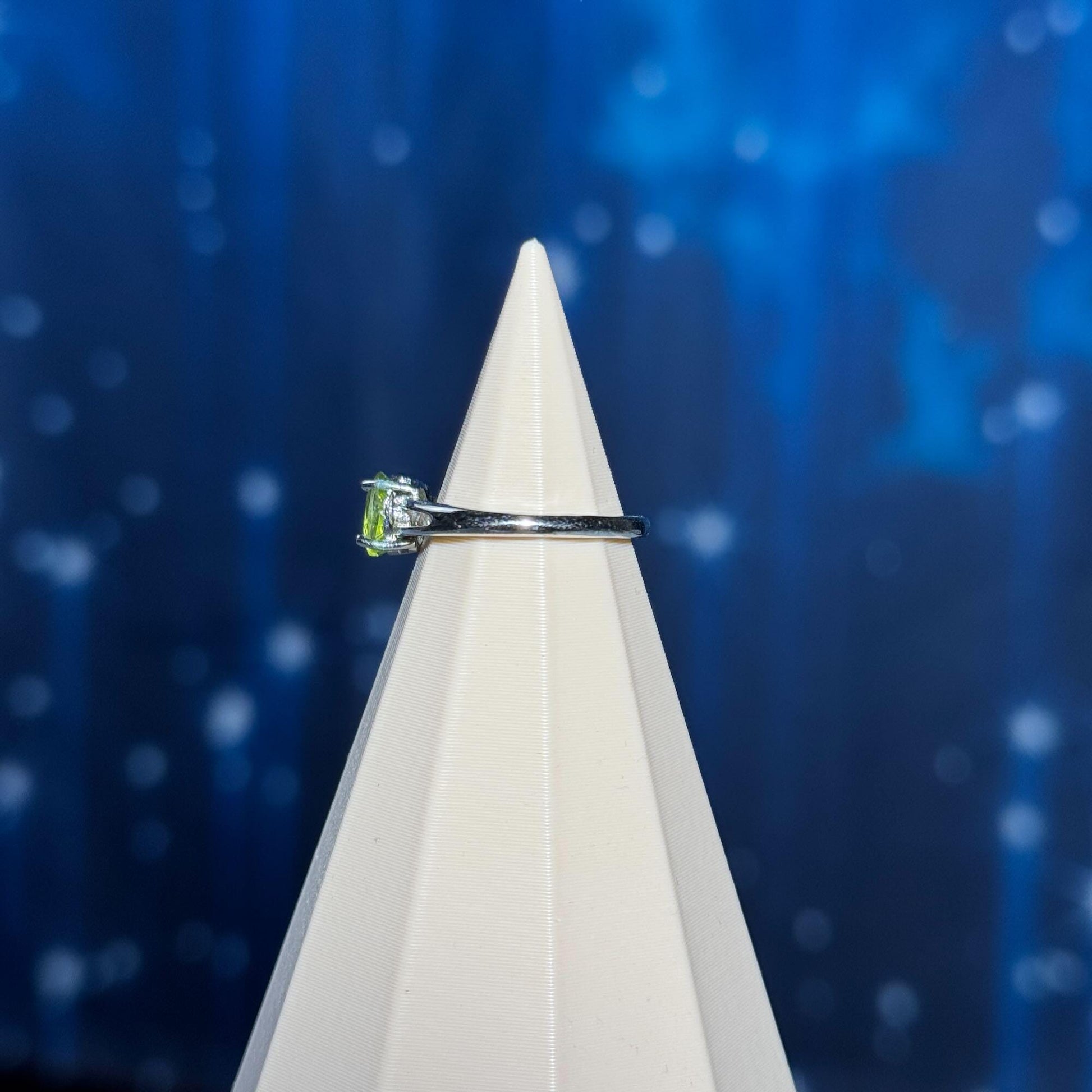 Peridot ring | adjustable | 2 grams | 6.75" | 0.925 stamped