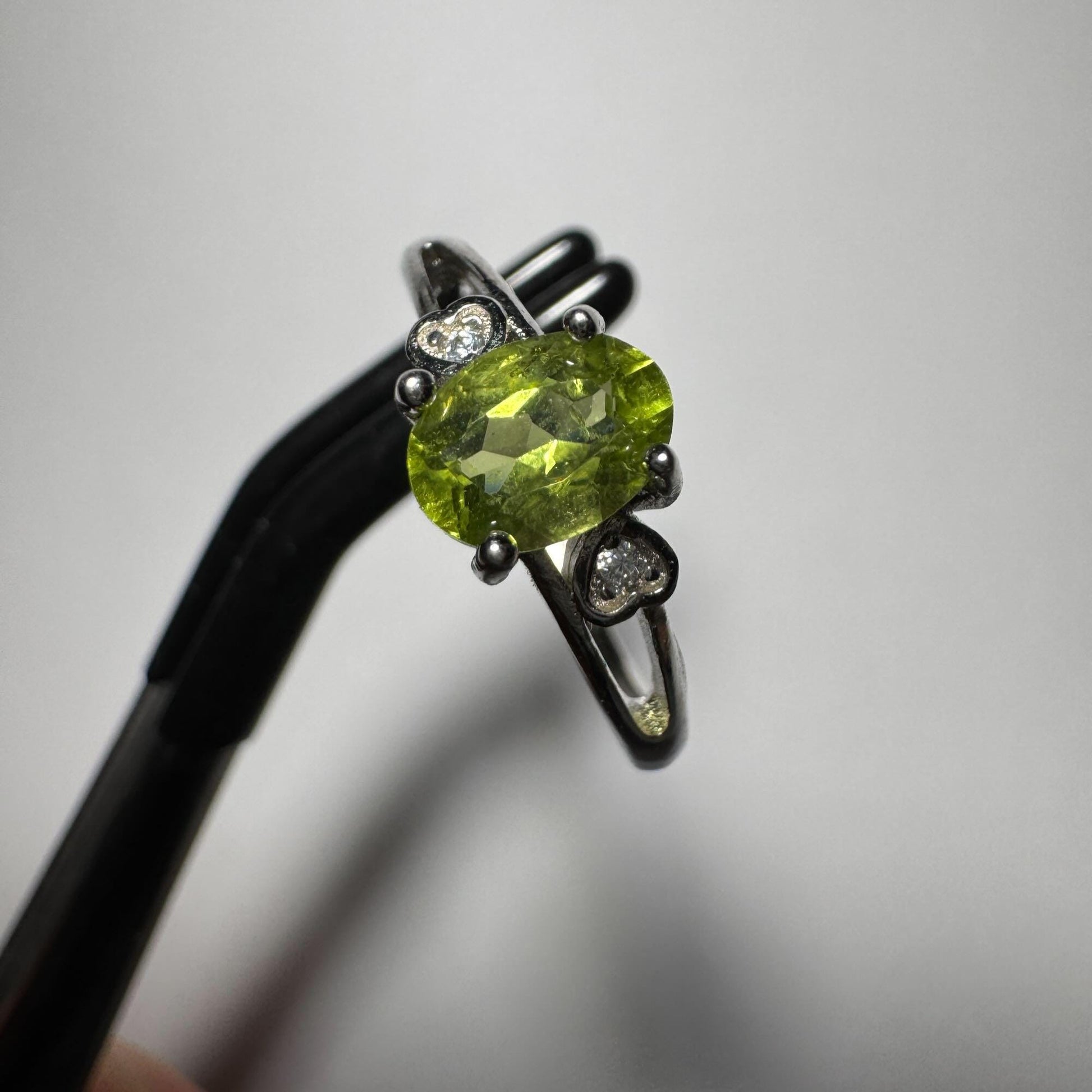 Peridot ring | adjustable | 2 grams | 6.75" | 0.925 stamped