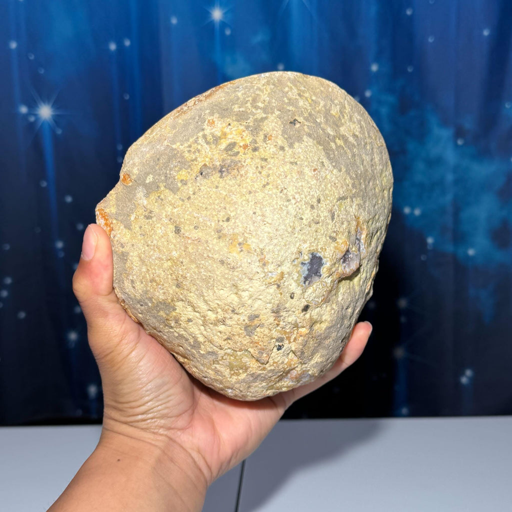 XL Agate Geode | 6” long | 1.939 kilograms | NO PAIR | mini rainbows