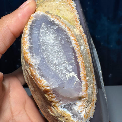 XL Agate Geode | 6” long | 1.939 kilograms | NO PAIR | mini rainbows