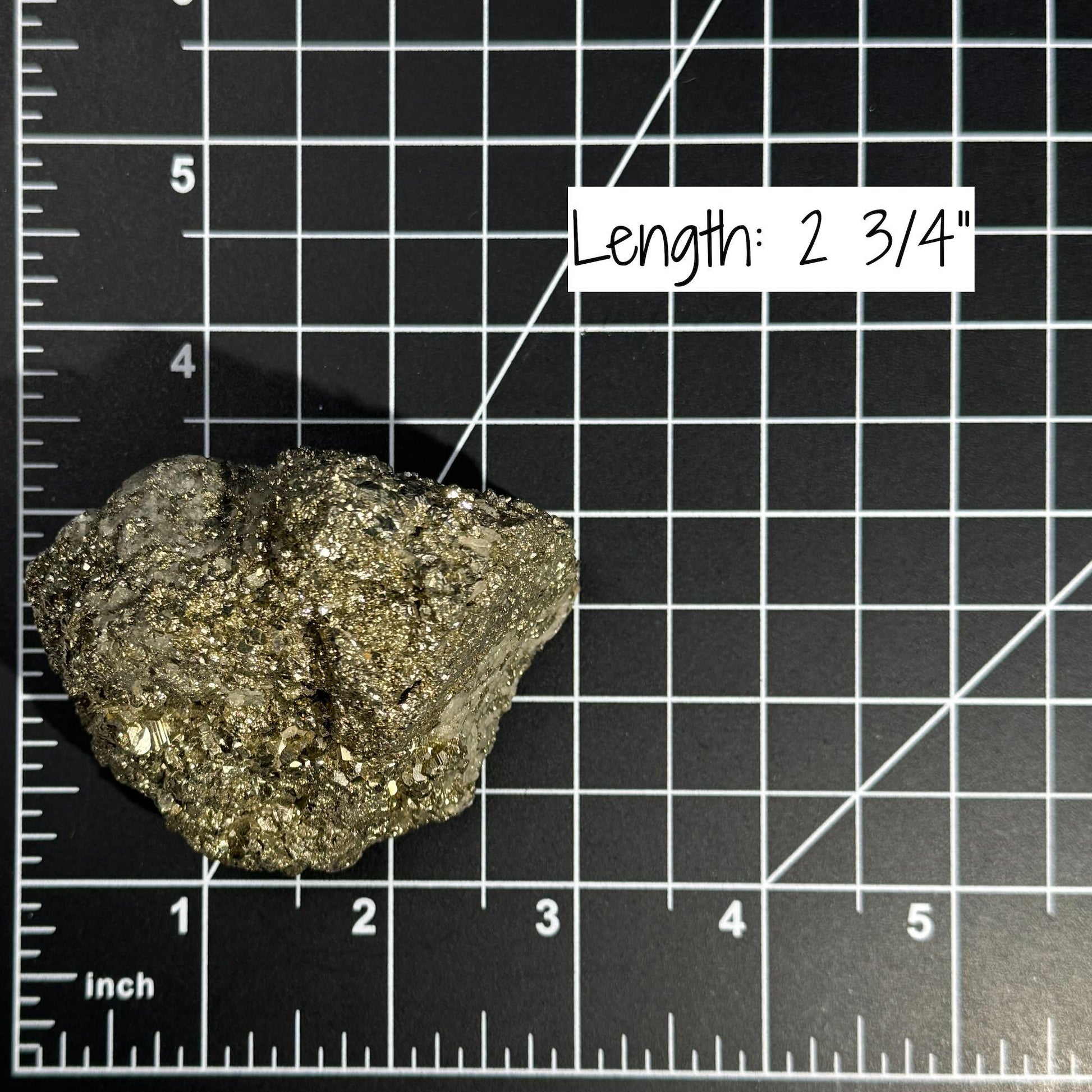 Pyrite with Quartz growth specimen | 2 3/4” long | 272 grams | Pyrite specimen | raw Pyrite | Quartz inclusion