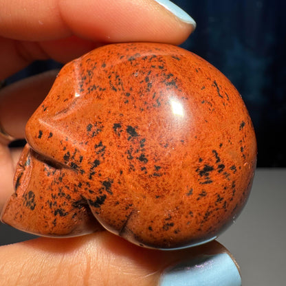 Mahogany Obsidian skull | 1 7/8" long | 70 grams | mini skull | Red Obsidian