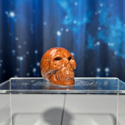 Mahogany Obsidian skull | 2" long | 94 grams | mini skull | Red Obsidian