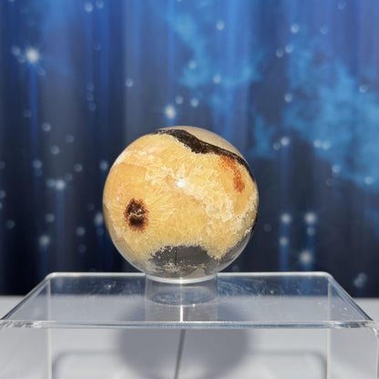 Septarian sphere | 68mm | 456 grams | Dragon Stone | UV reactive | stand included