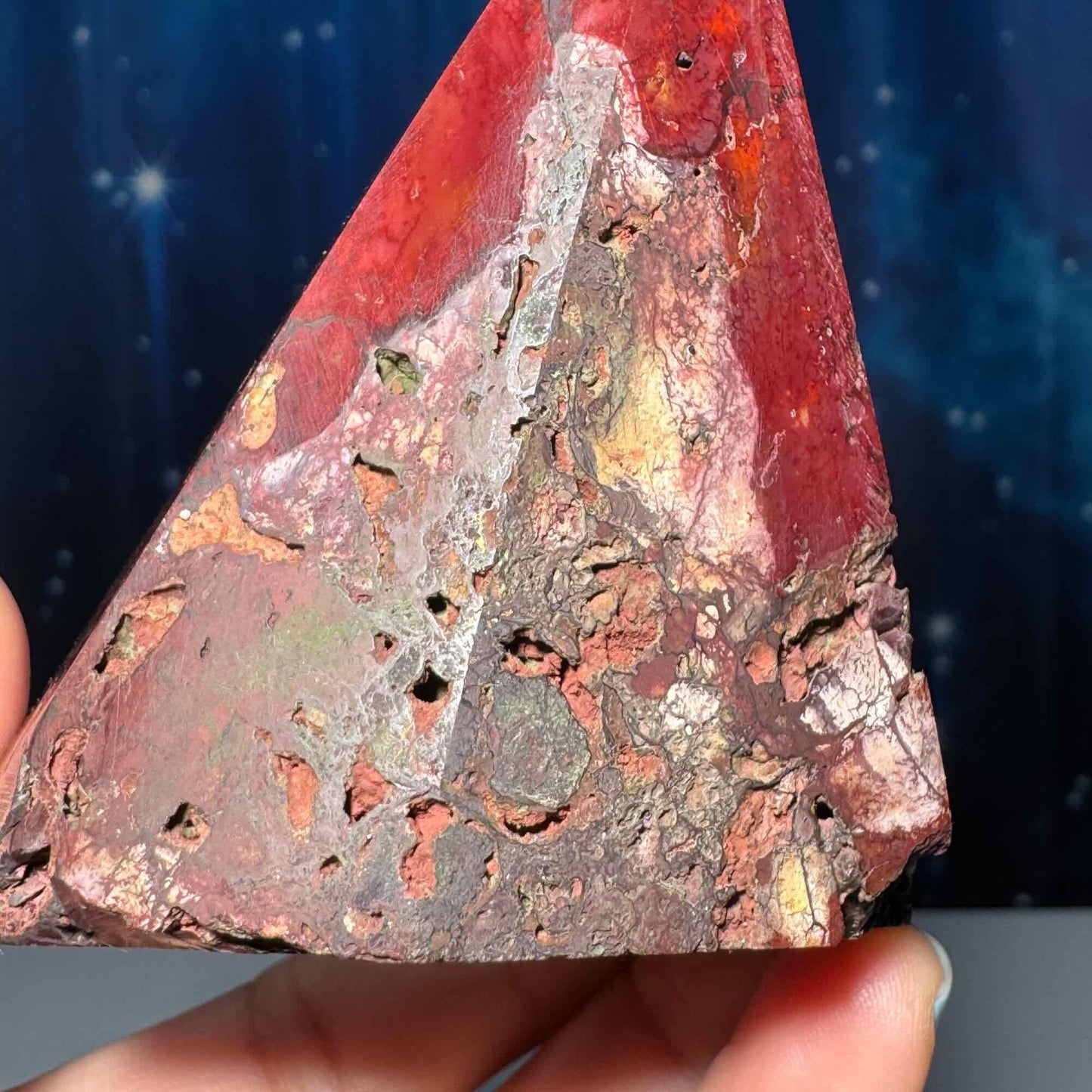 Mookaite Jasper cone | 2 7/8” tall | 196 grams | Mookaite point