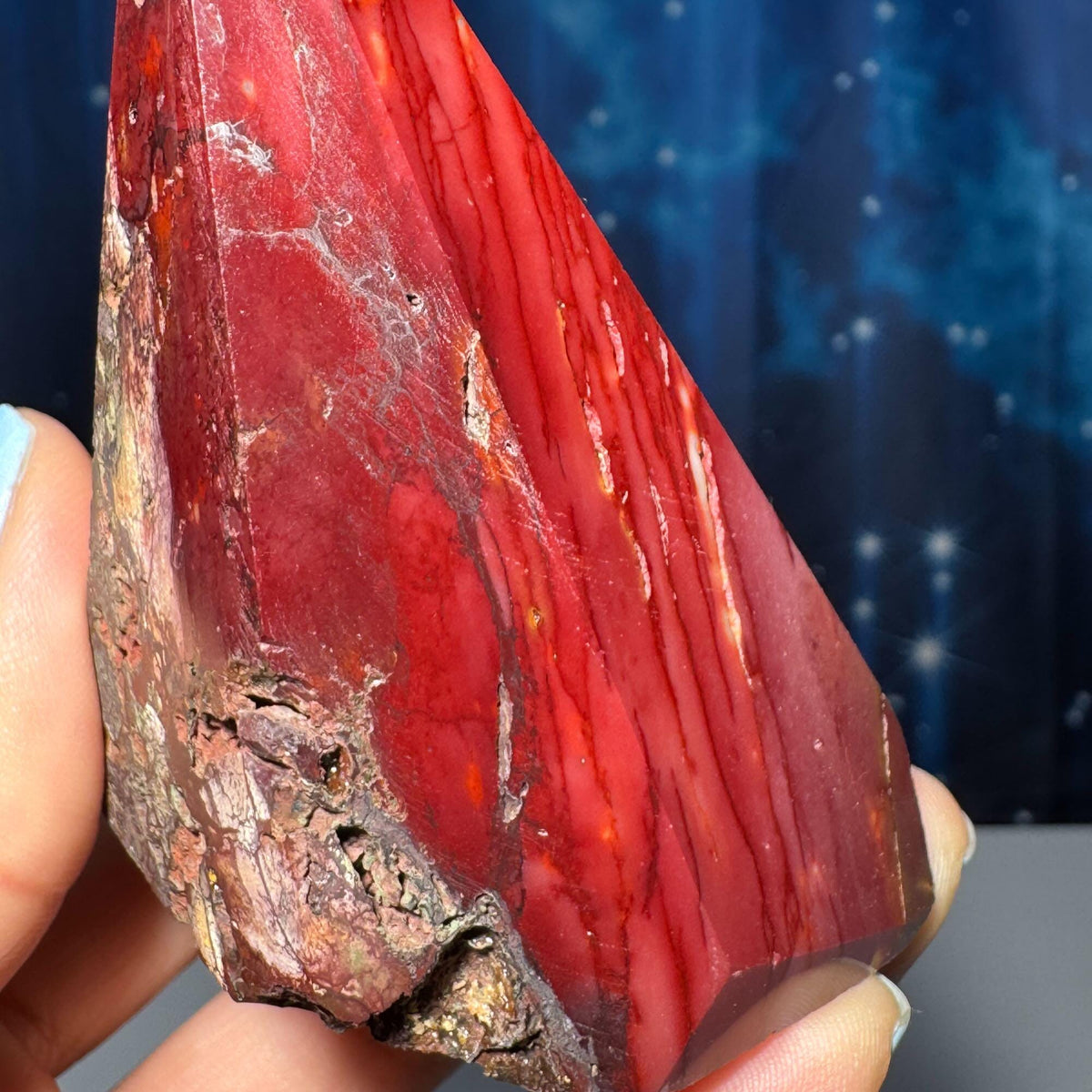 Mookaite Jasper cone | 2 7/8” tall | 196 grams | Mookaite point