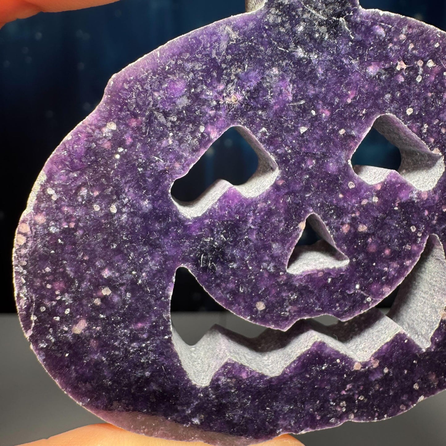 Dark Lepidolite Pumpkin | 2 7/8" long | 77 grams | self-stands