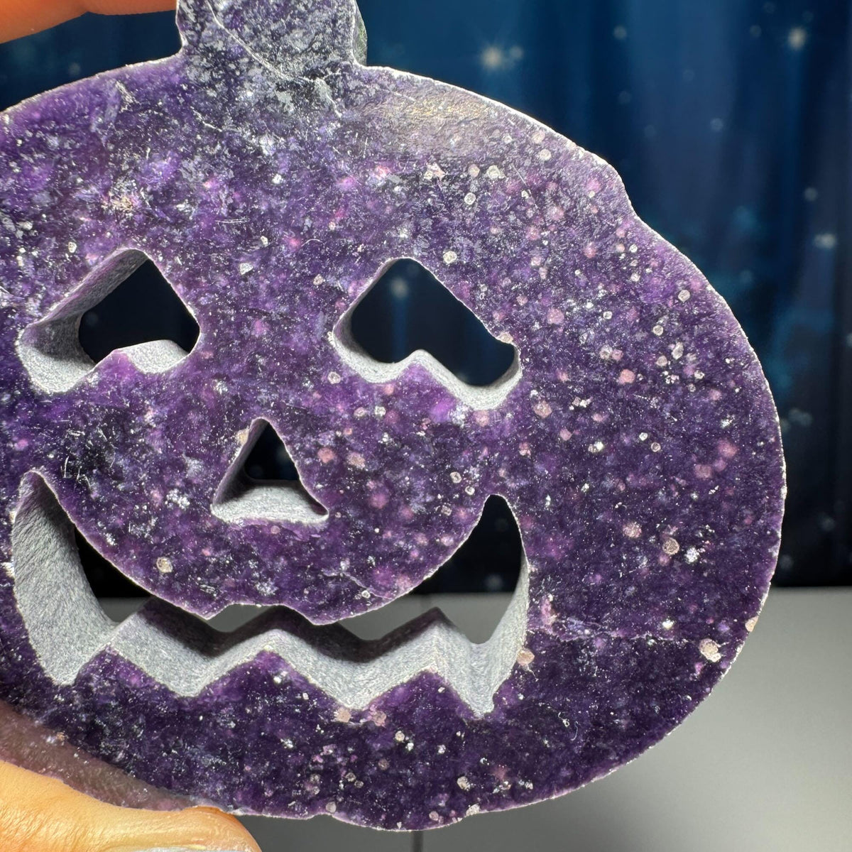 Dark Lepidolite Pumpkin | 2 7/8" long | 77 grams | self-stands