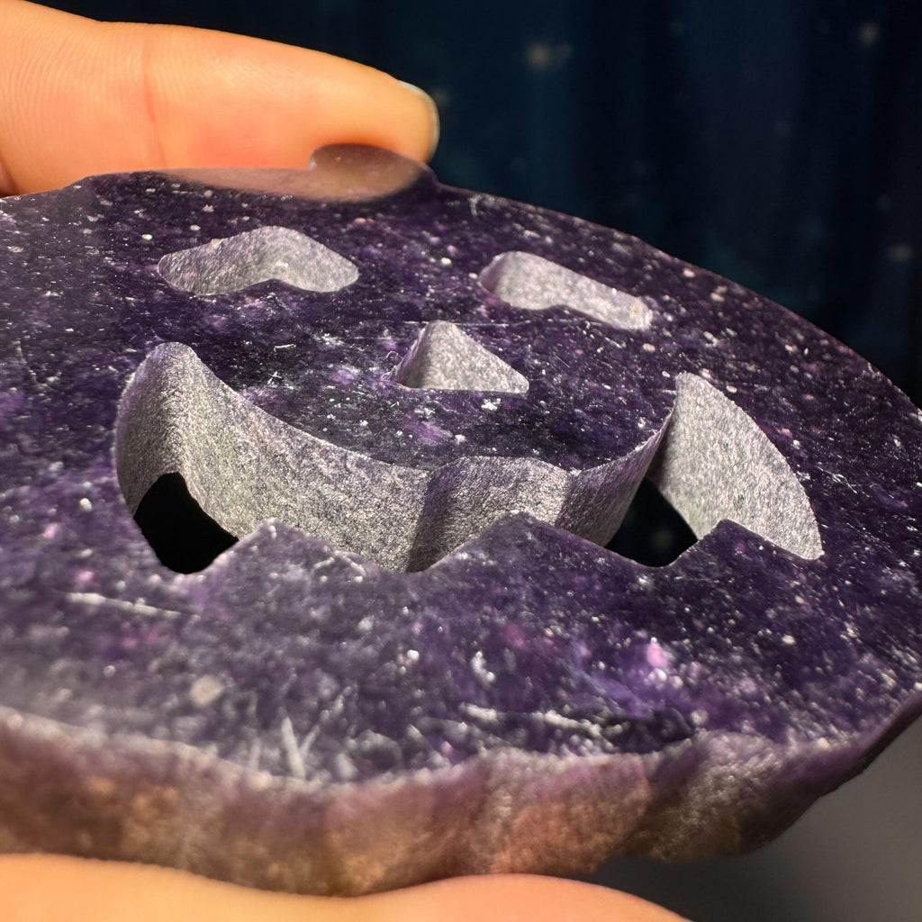 Dark Lepidolite Pumpkin | 2 7/8" long | 77 grams | self-stands