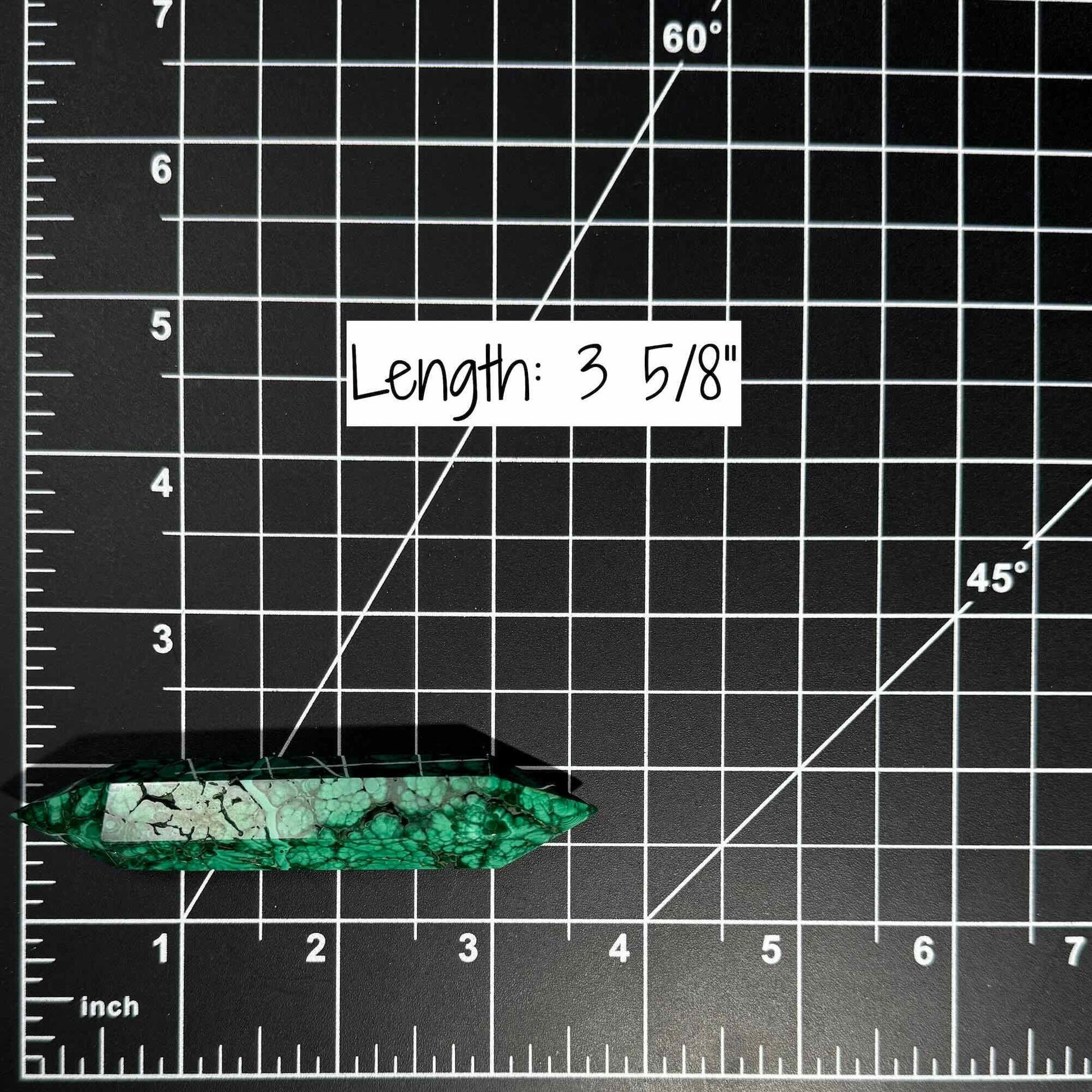 Malachite DT | 3 5/8" long | 52 grams | genuine Malachite | natural Malachite | double termination