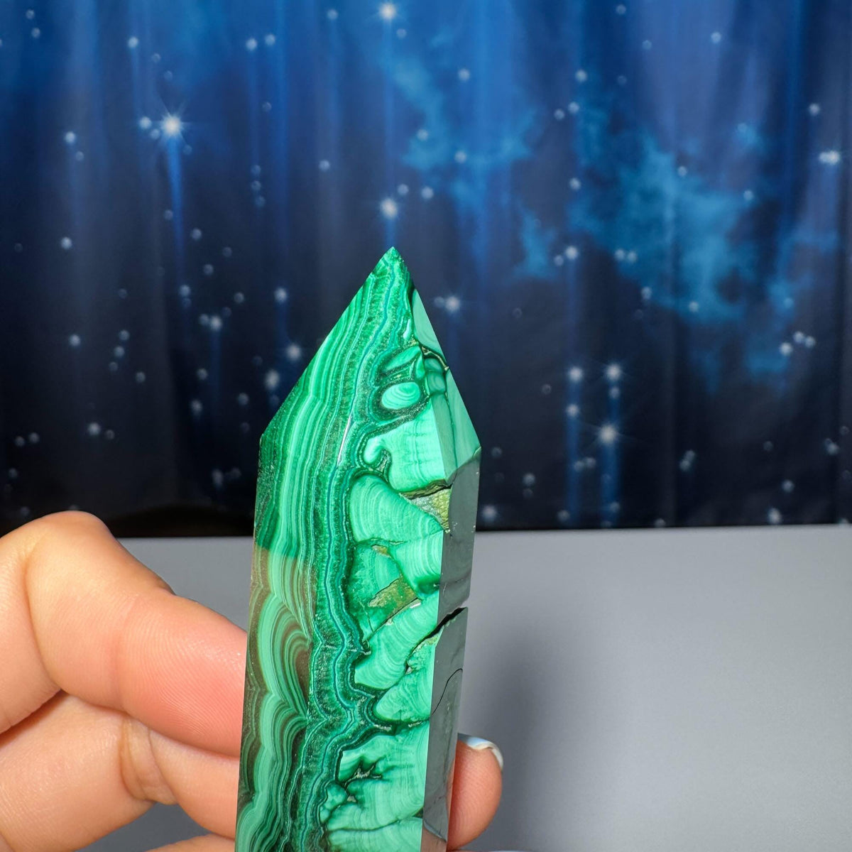 Malachite DT | 3 1/2" long | 74 grams | genuine Malachite | natural Malachite