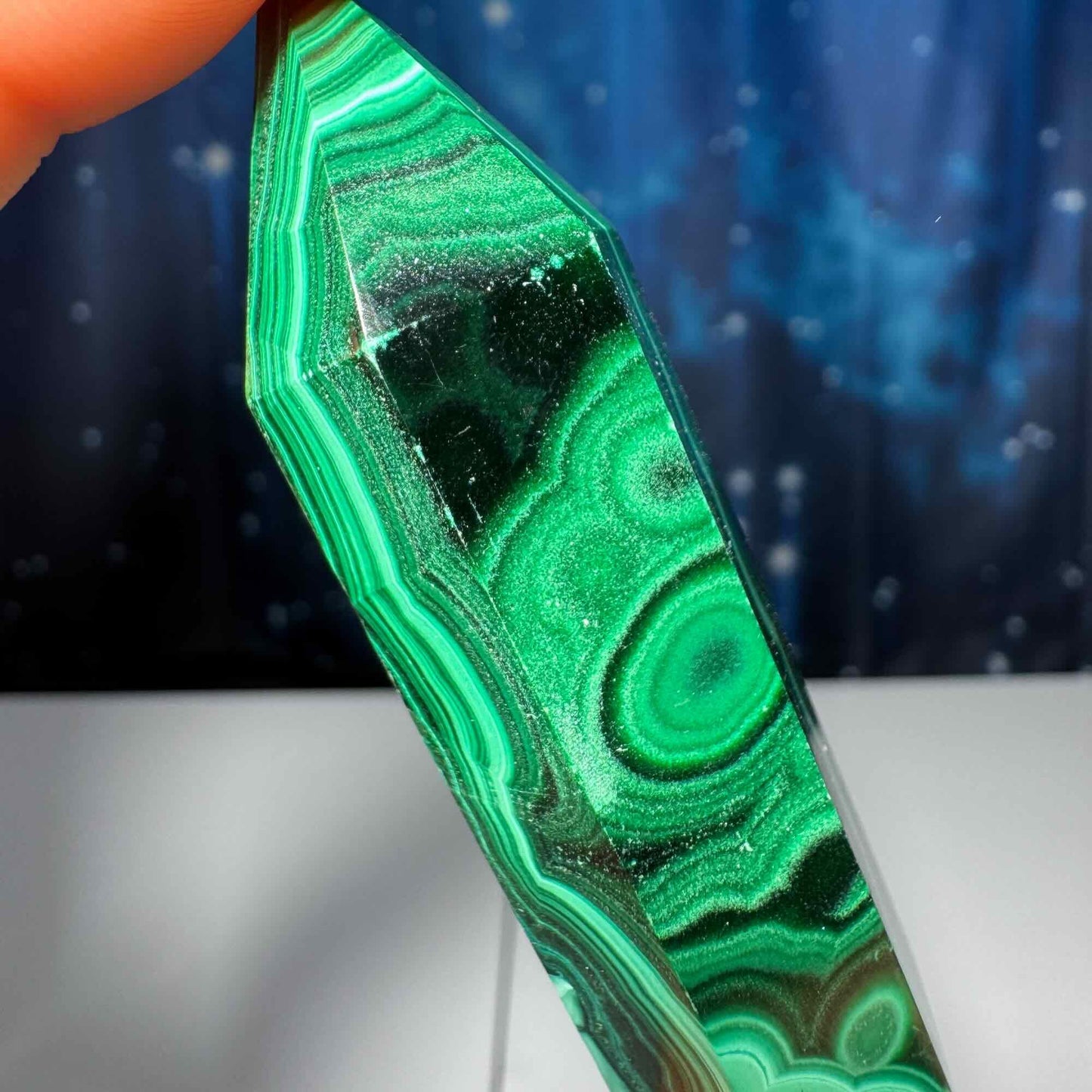 Malachite DT | 3 1/2" long | 74 grams | genuine Malachite | natural Malachite