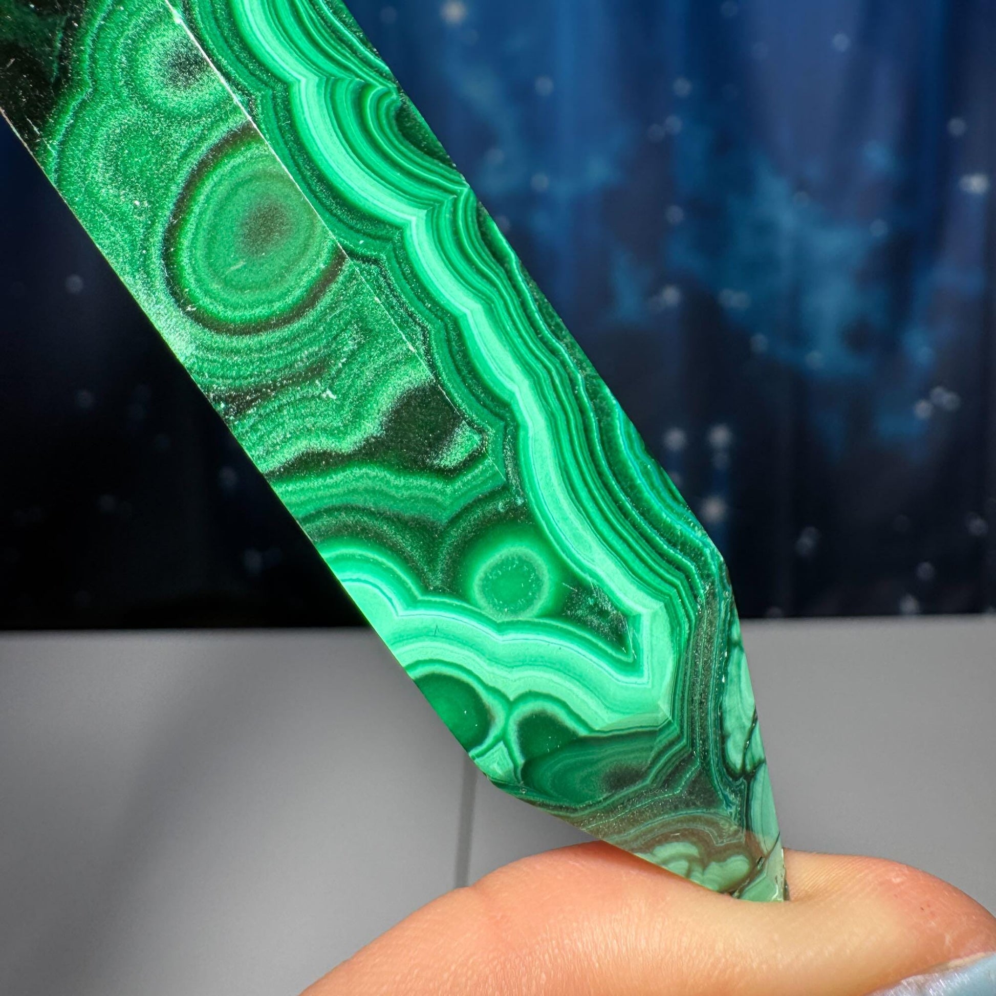 Malachite DT | 3 1/2" long | 74 grams | genuine Malachite | natural Malachite
