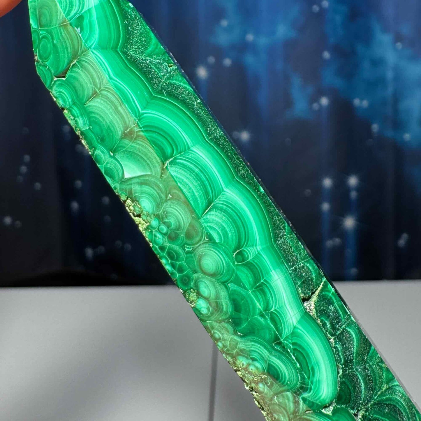 Malachite DT | 4 1/4" long | 79 grams | genuine Malachite | natural Malachite | Damage Discount