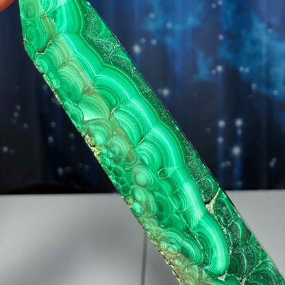 Malachite DT | 4 1/4" long | 79 grams | genuine Malachite | natural Malachite | Damage Discount