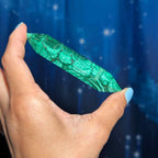 Malachite DT | 4 1/4" long | 96 grams | genuine Malachite | natural Malachite | Damage Discount