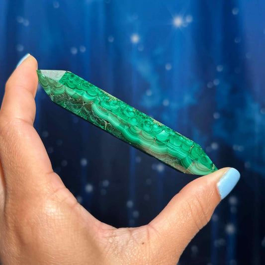 Malachite DT | 4 1/4" long | 79 grams | genuine Malachite | natural Malachite | Damage Discount