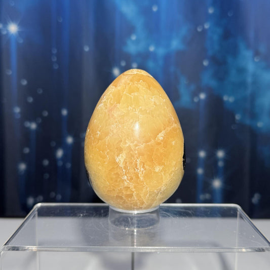 Septarian Egg | 3 1/2” tall | 459 grams | Damage Discount | stand included | UV reactive