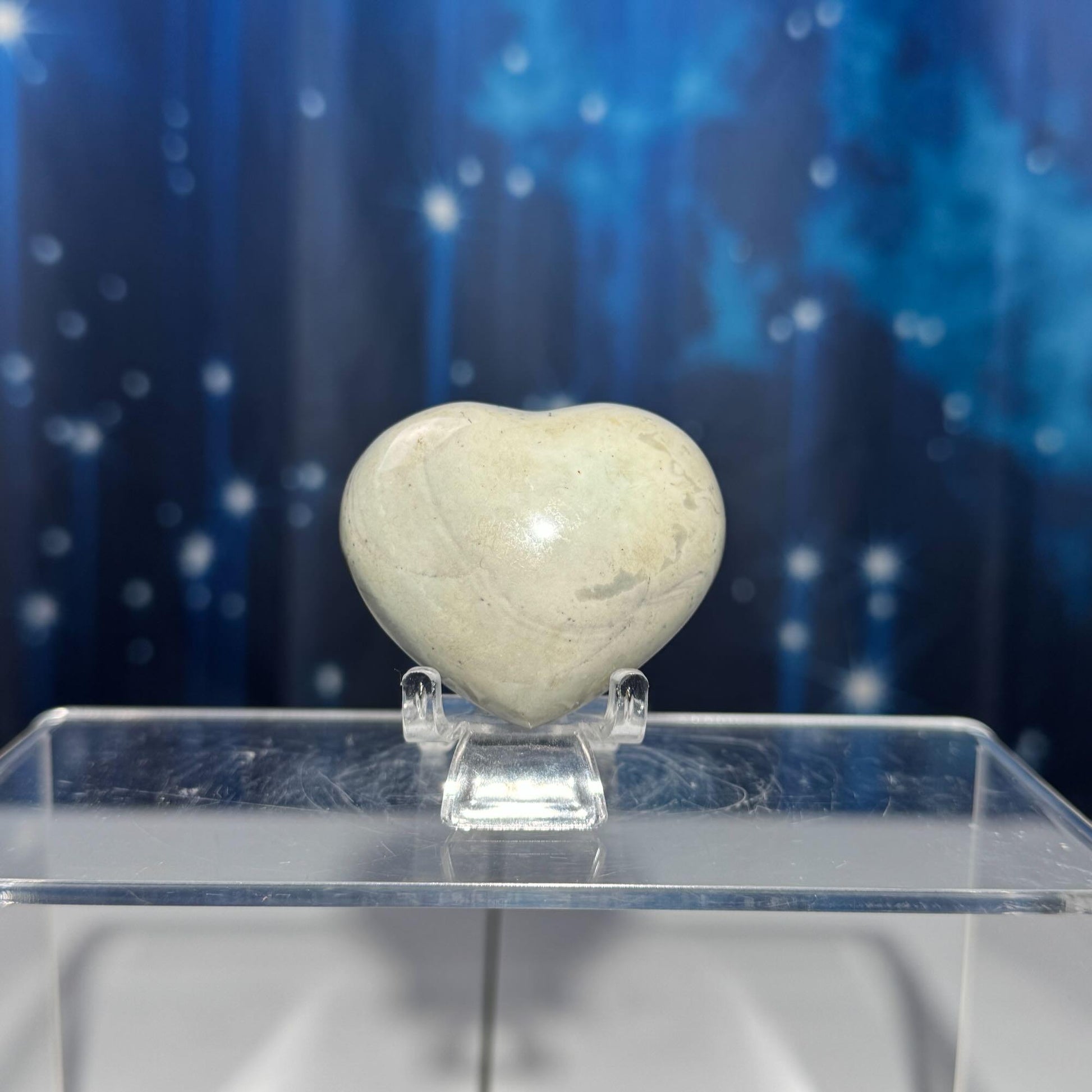 Mini Polychrome Jasper heart | 1 5/8" tall | 71 grams | Desert Jasper | stand included