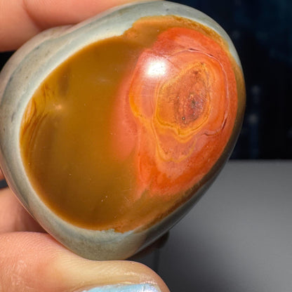 Mini Polychrome Jasper heart | 1 5/8" tall | 71 grams | Desert Jasper | stand included