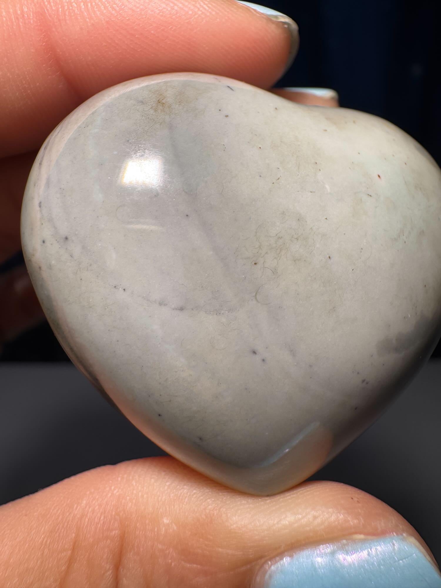 Mini Polychrome Jasper heart | 1 5/8" tall | 71 grams | Desert Jasper | stand included