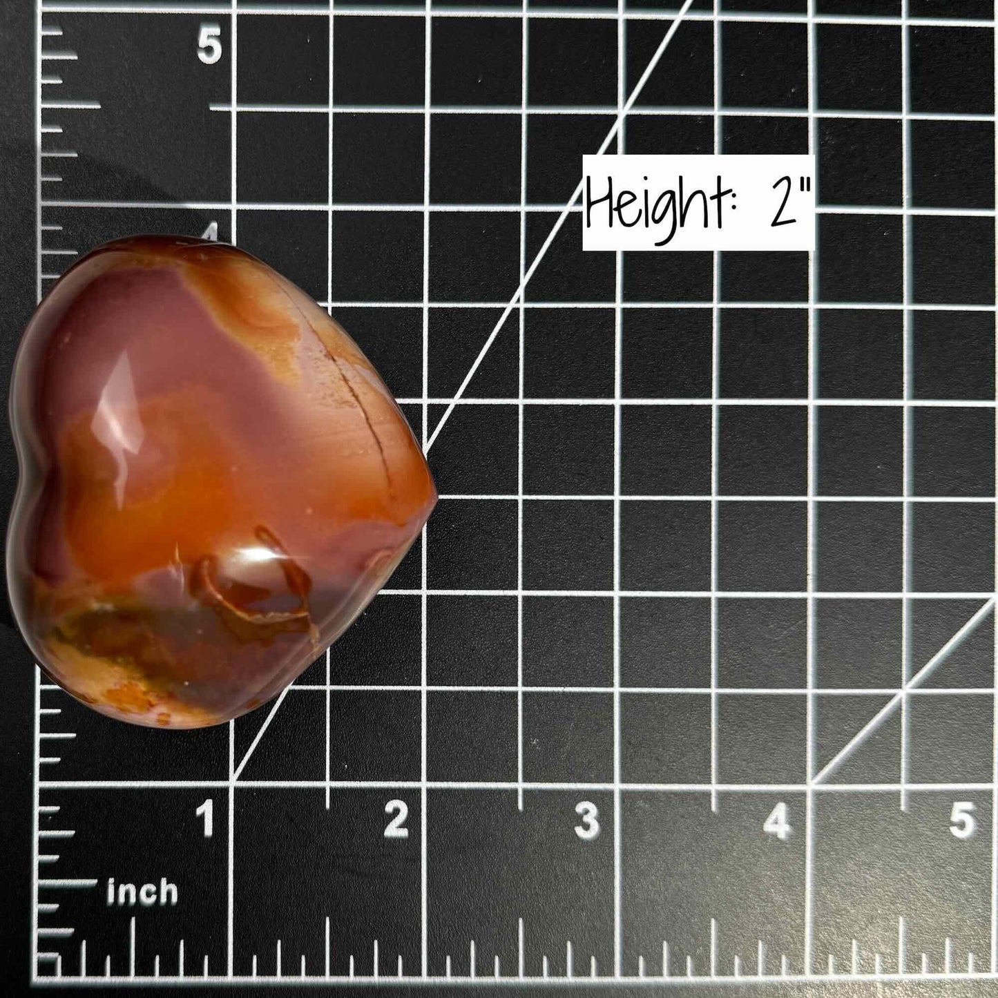 Polychrome Jasper heart | 2" tall | 136 grams | stand included | Desert Jasper