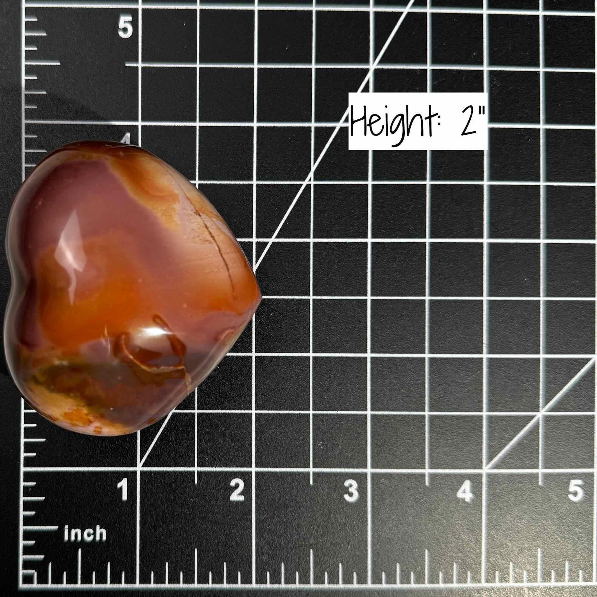 Polychrome Jasper heart | 2" tall | 136 grams | stand included | Desert Jasper