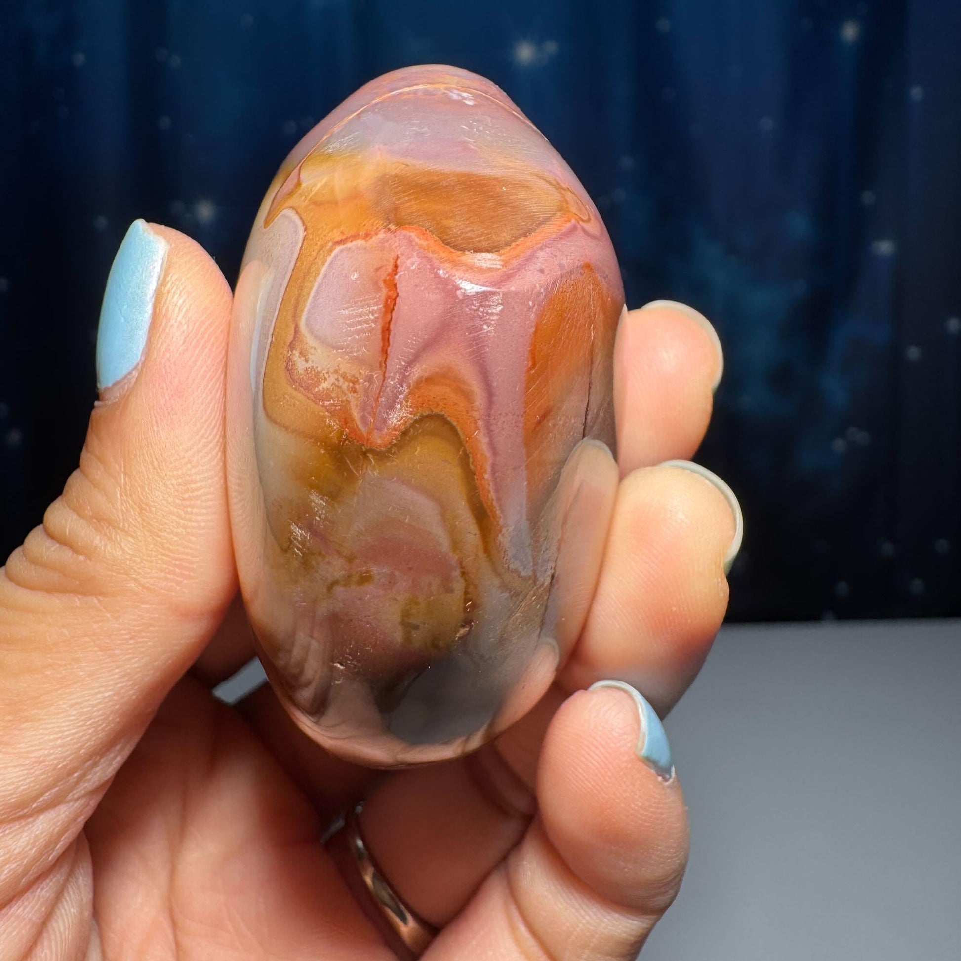 Polychrome Jasper heart | 2" tall | 136 grams | stand included | Desert Jasper