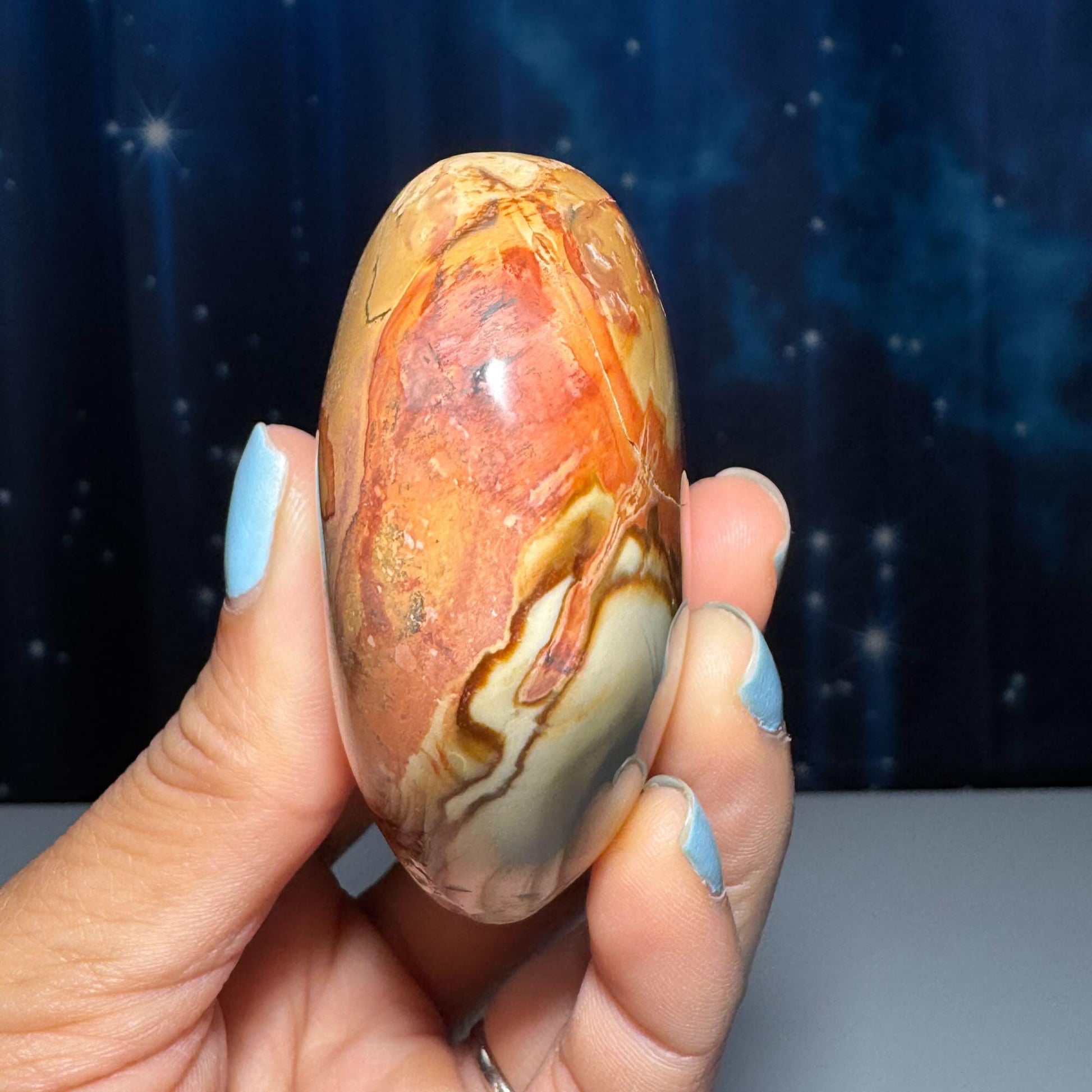 Polychrome Jasper heart | 2 3/8" tall | 156 grams | stand included | Desert Jasper