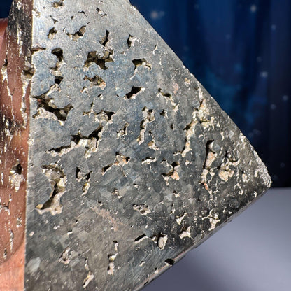 Peruvian Pyrite pyramid | 2 5/8” tall | 422 grams | cubic Pyrite