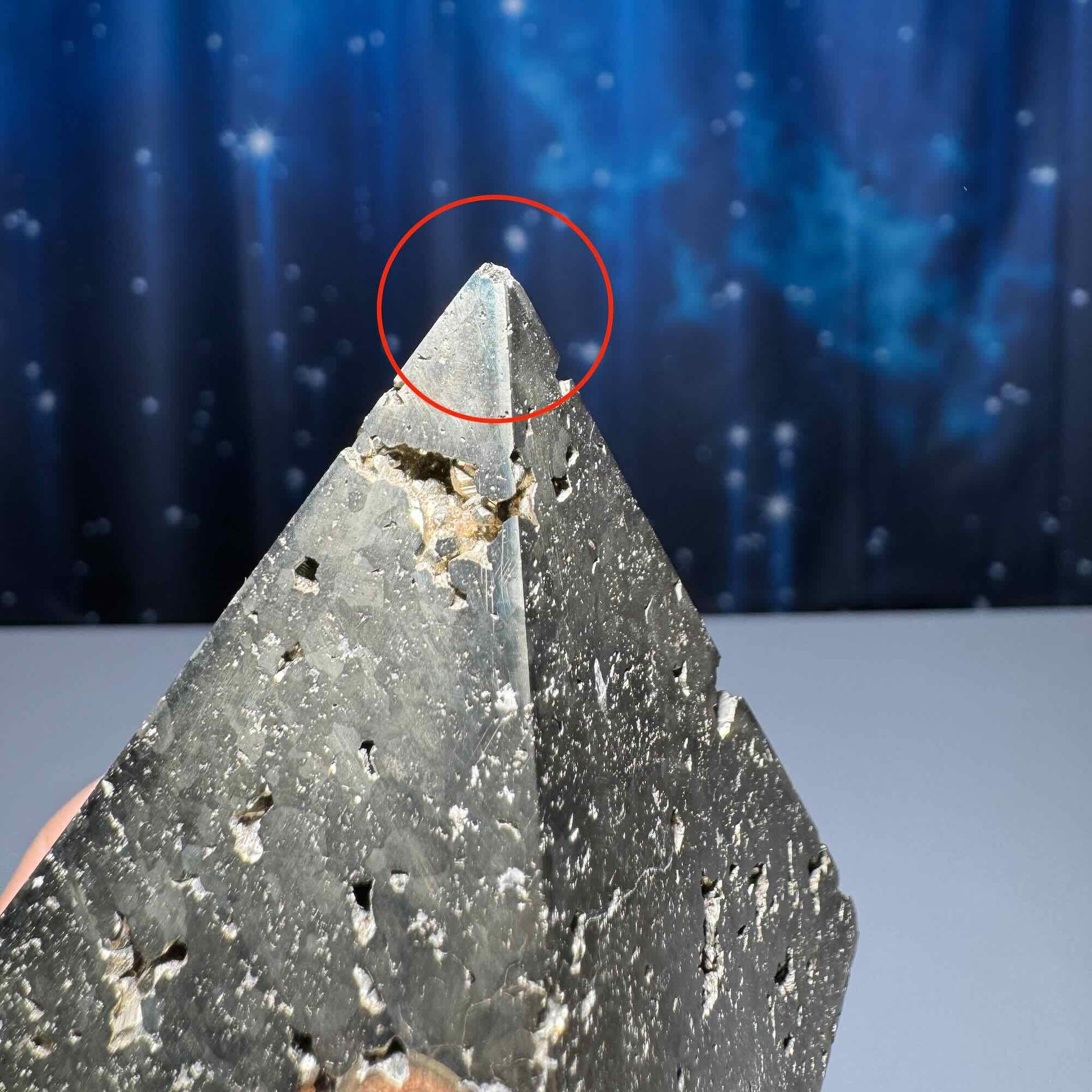 Peruvian Pyrite pyramid | 2 3/8” tall | 283 grams | cubic Pyrite | Damage Discount