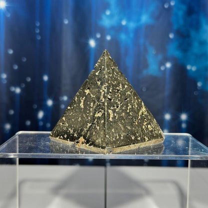 Peruvian Pyrite pyramid | 2 5/8” tall | 422 grams | cubic Pyrite