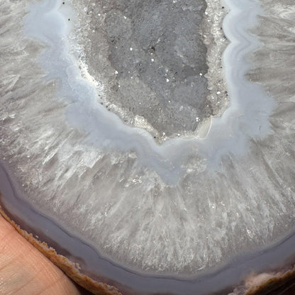 XL Agate Geode | 6” long | 1.939 kilograms | NO PAIR | mini rainbows