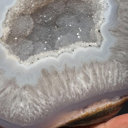 XL Agate Geode | 6” long | 1.939 kilograms | NO PAIR | mini rainbows