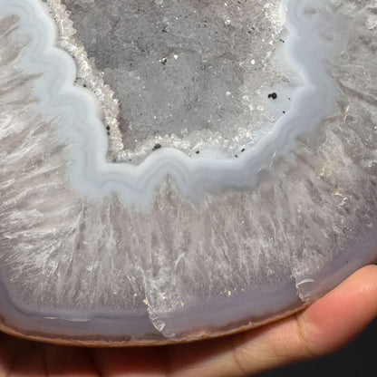 XL Agate Geode | 6” long | 1.939 kilograms | NO PAIR | mini rainbows