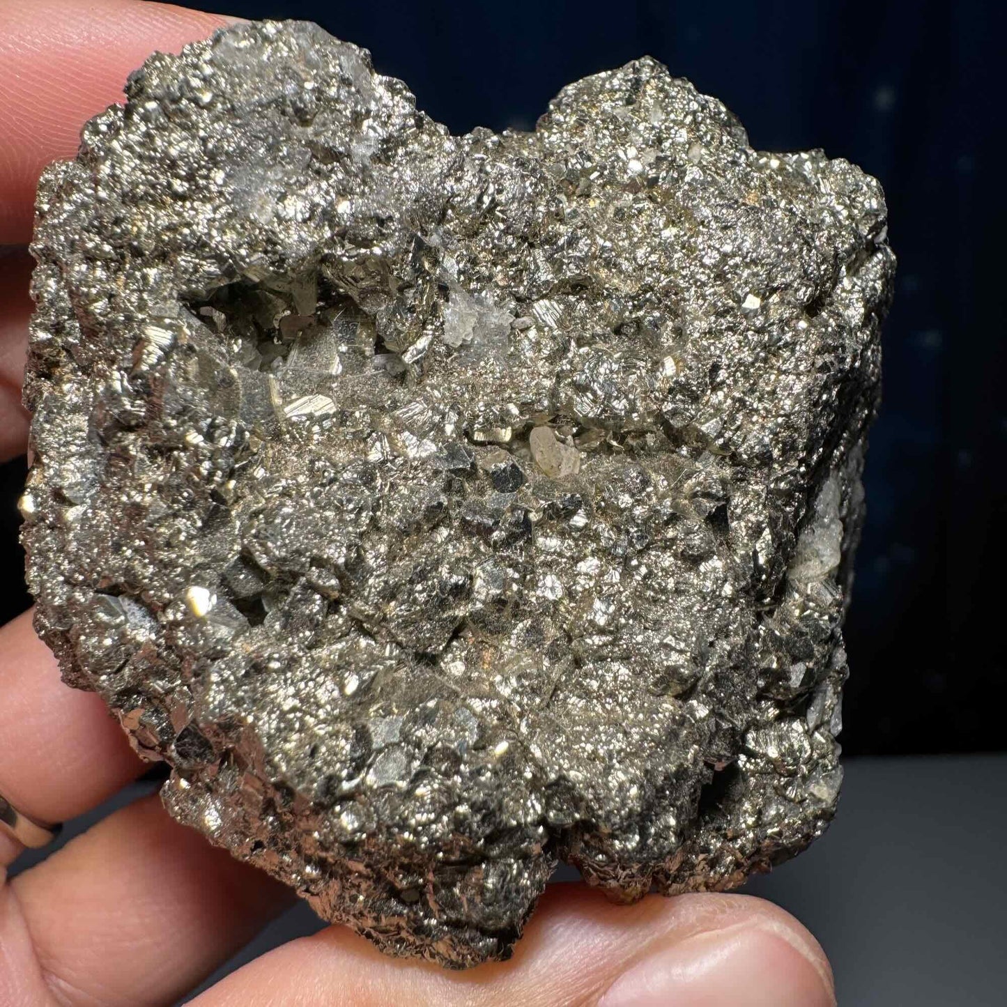 Pyrite with Quartz growth specimen | 2 3/4” long | 272 grams | Pyrite specimen | raw Pyrite | Quartz inclusion