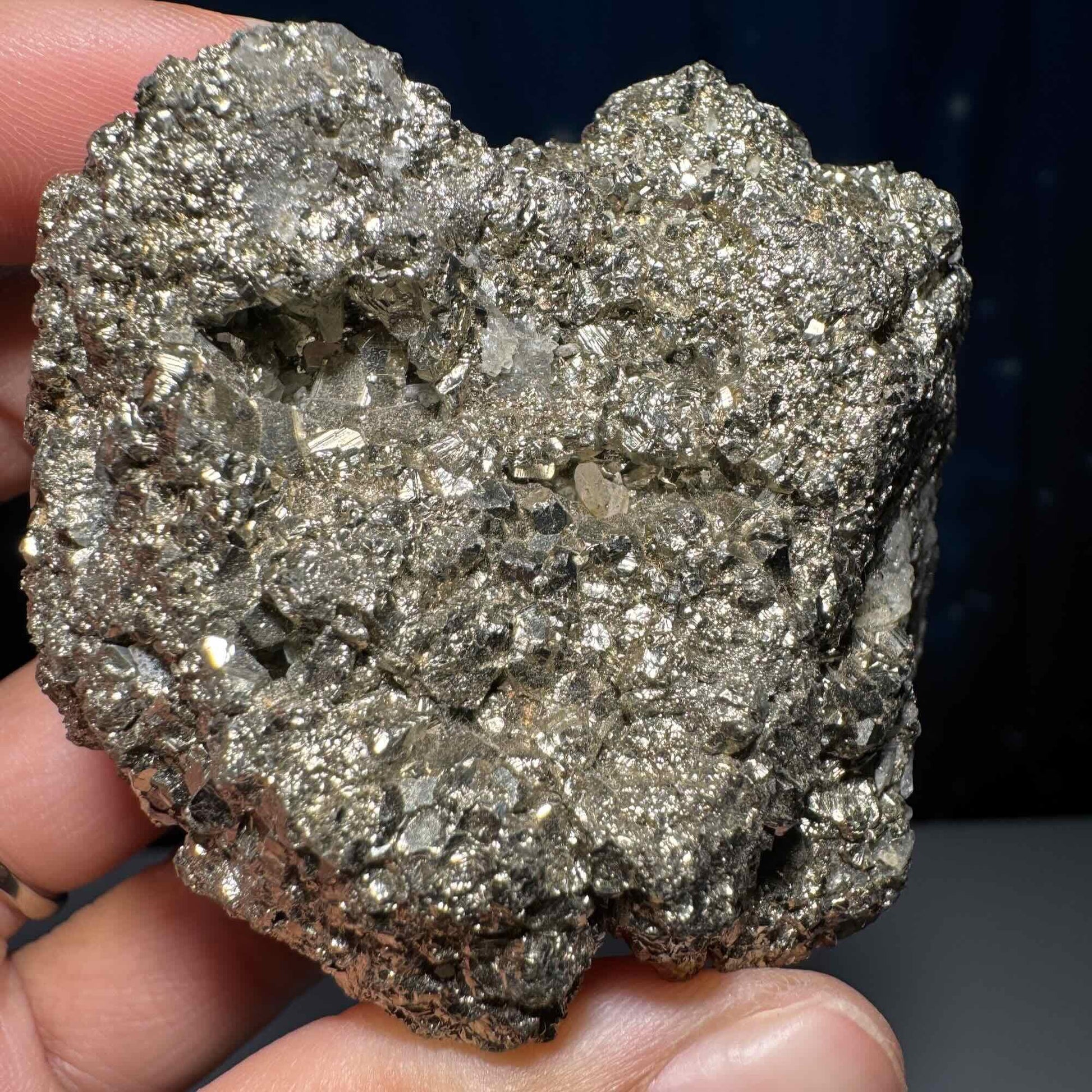 Pyrite with Quartz growth specimen | 2 3/4” long | 272 grams | Pyrite specimen | raw Pyrite | Quartz inclusion