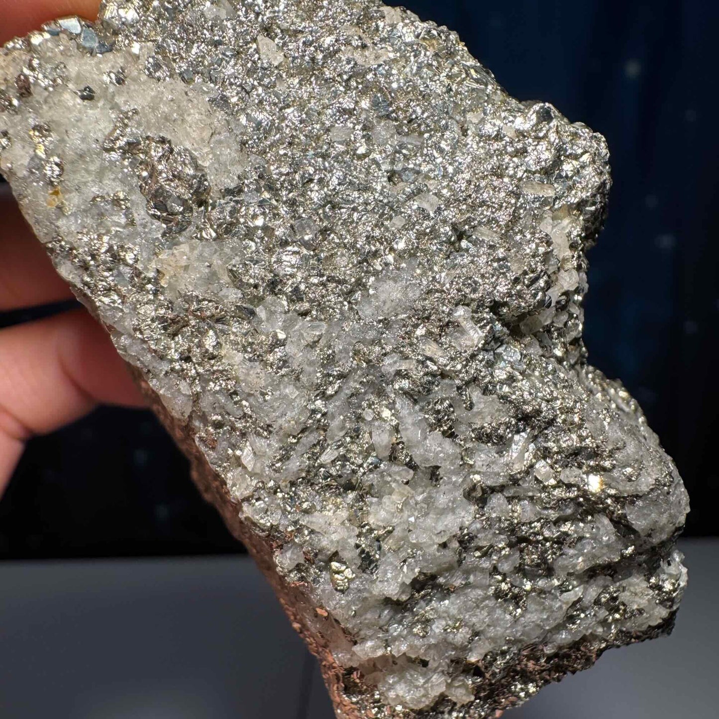 Pyrite with Quartz growth specimen | 2 3/4” long | 272 grams | Pyrite specimen | raw Pyrite | Quartz inclusion