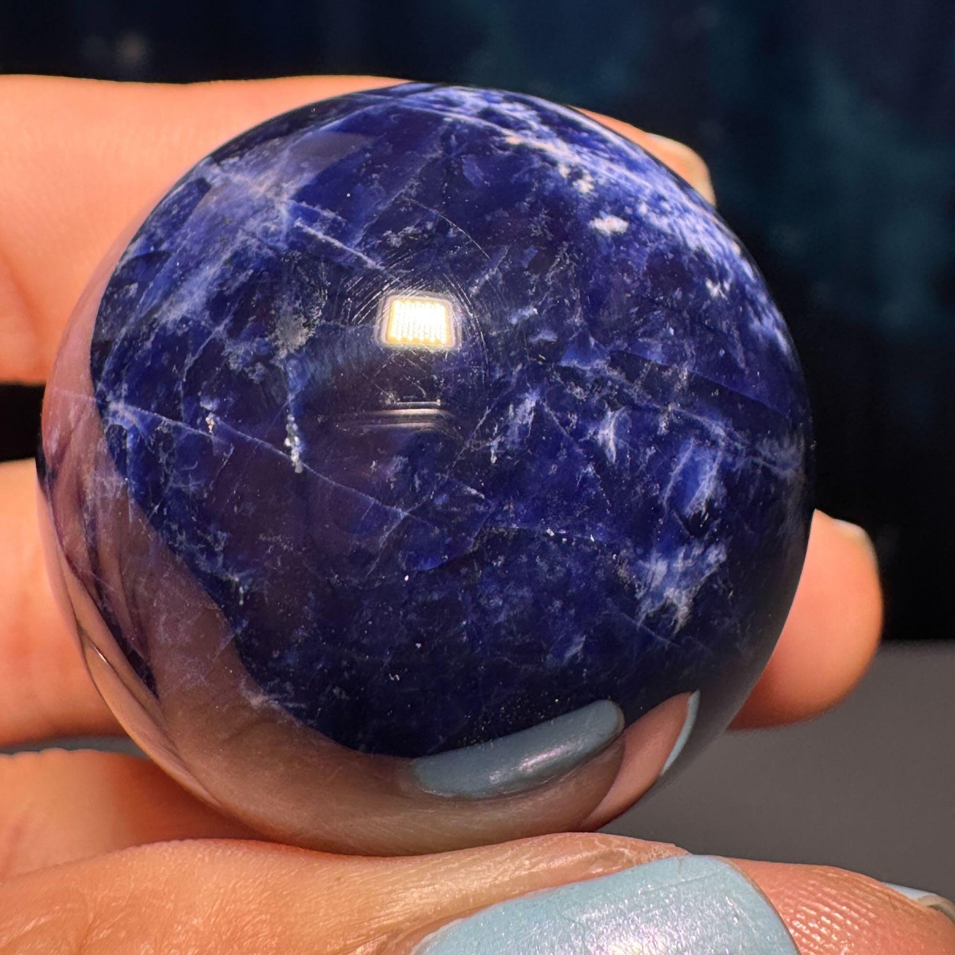 Sodalite sphere | 35mm | 53 grams | stand included