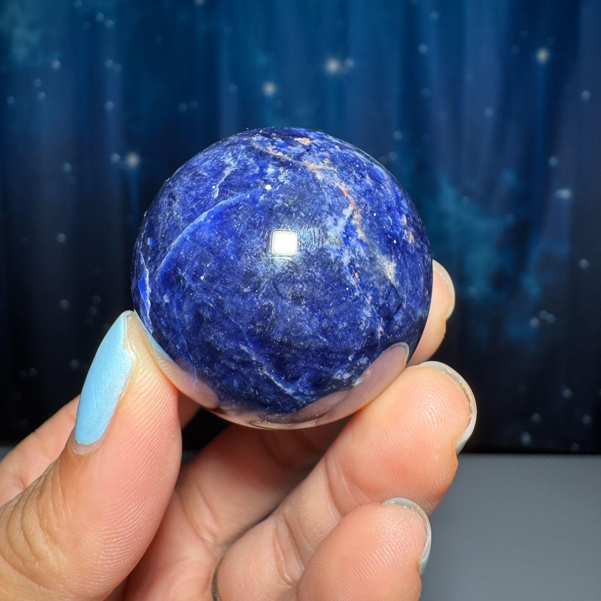 Sodalite sphere | 36mm | 60 grams | stand included