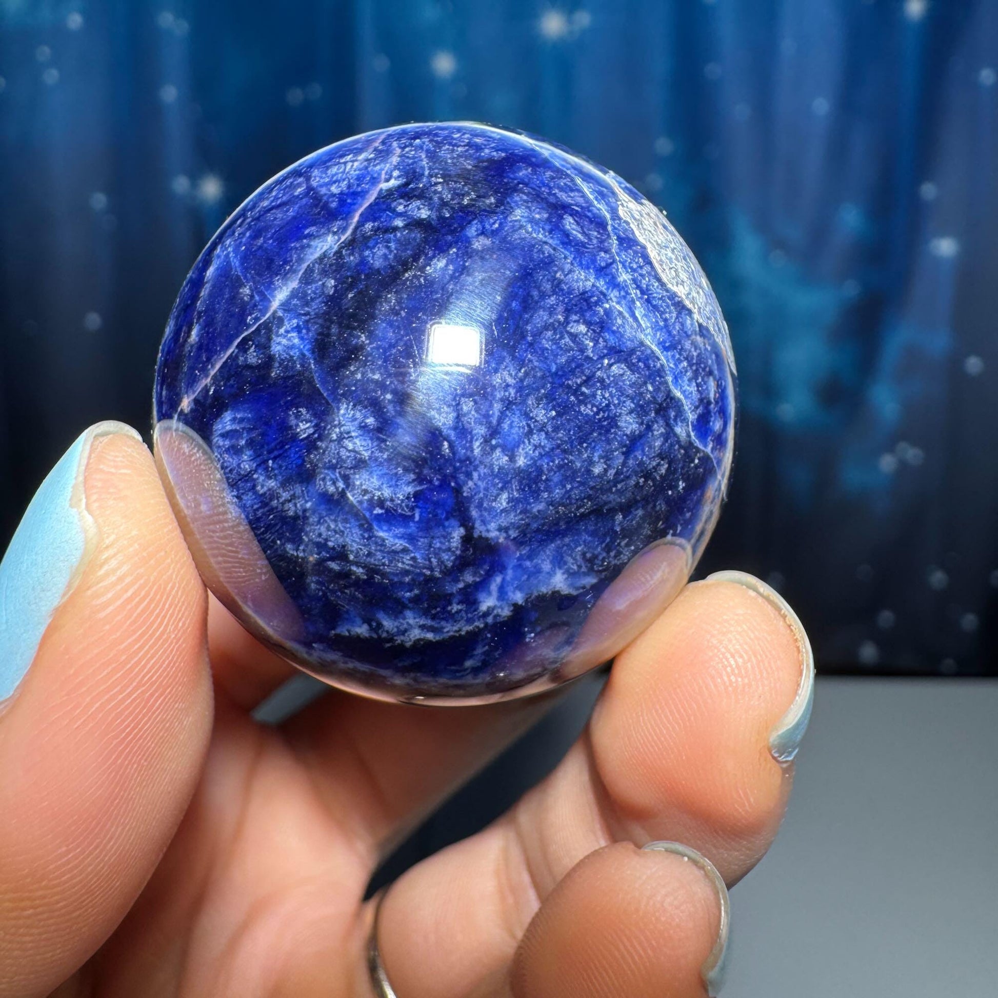 Sodalite sphere | 36mm | 60 grams | stand included