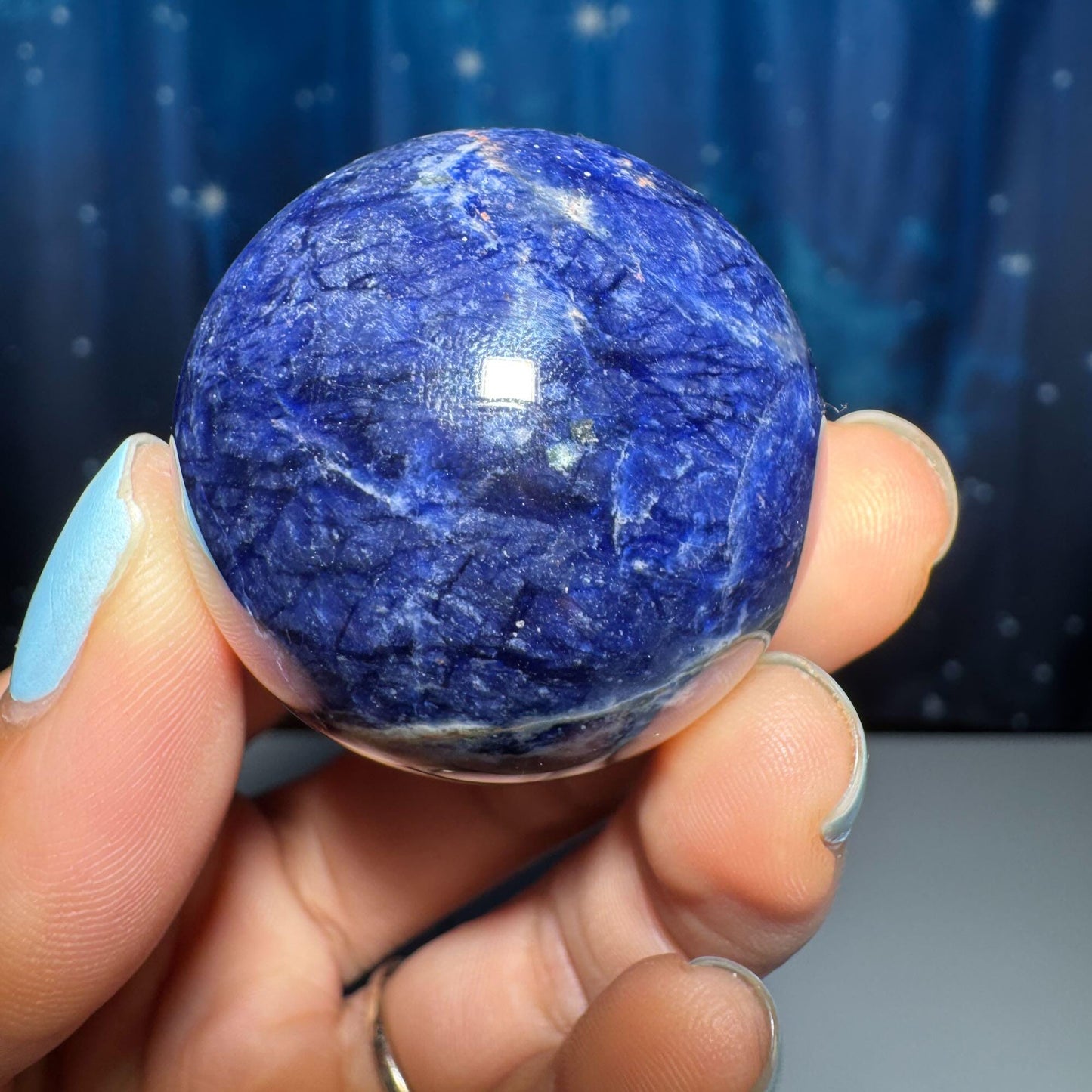 Sodalite sphere | 36mm | 60 grams | stand included