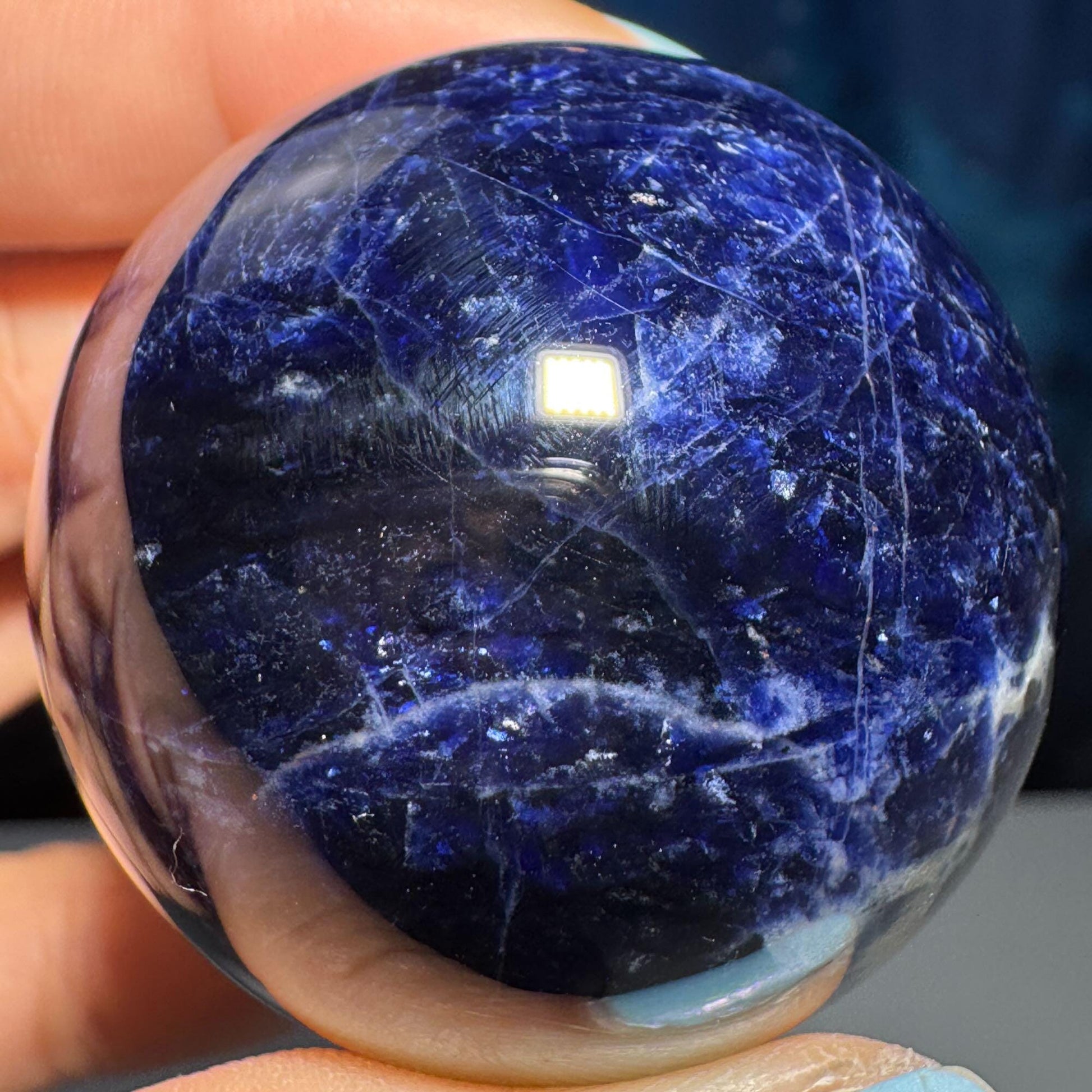 Sodalite sphere | 41mm | 88 grams | stand included