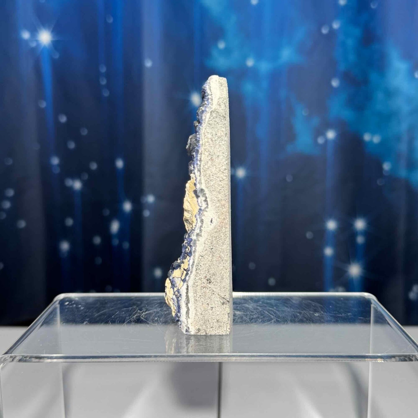 Indigo blue Fluorite raw point | 3 3/4" tall | 104 grams | raw Fluorite