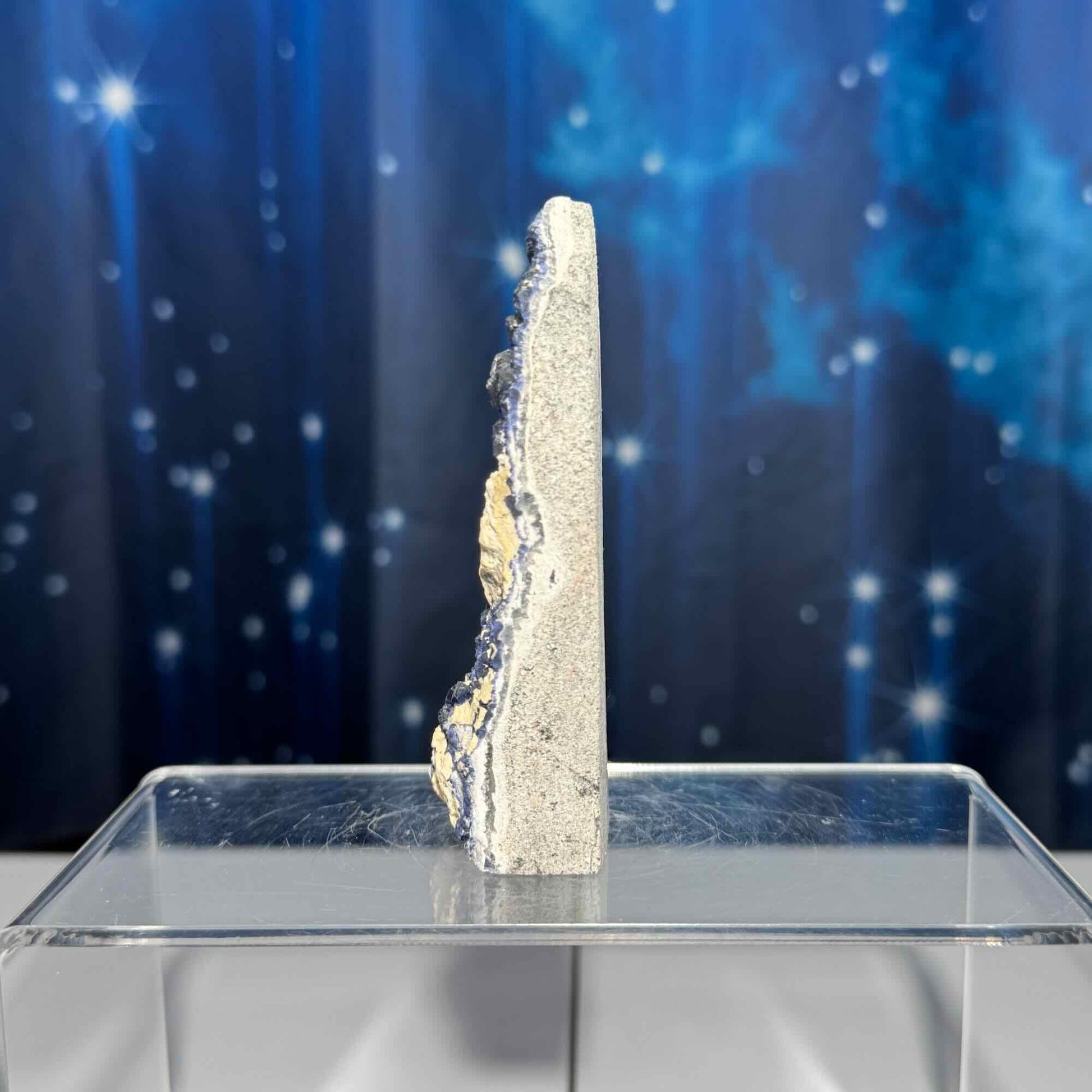 Indigo blue Fluorite raw point | 3 3/4" tall | 104 grams | raw Fluorite