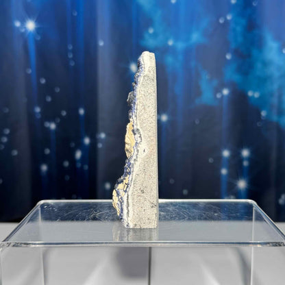 Indigo blue Fluorite raw point | 3 3/4" tall | 104 grams | raw Fluorite