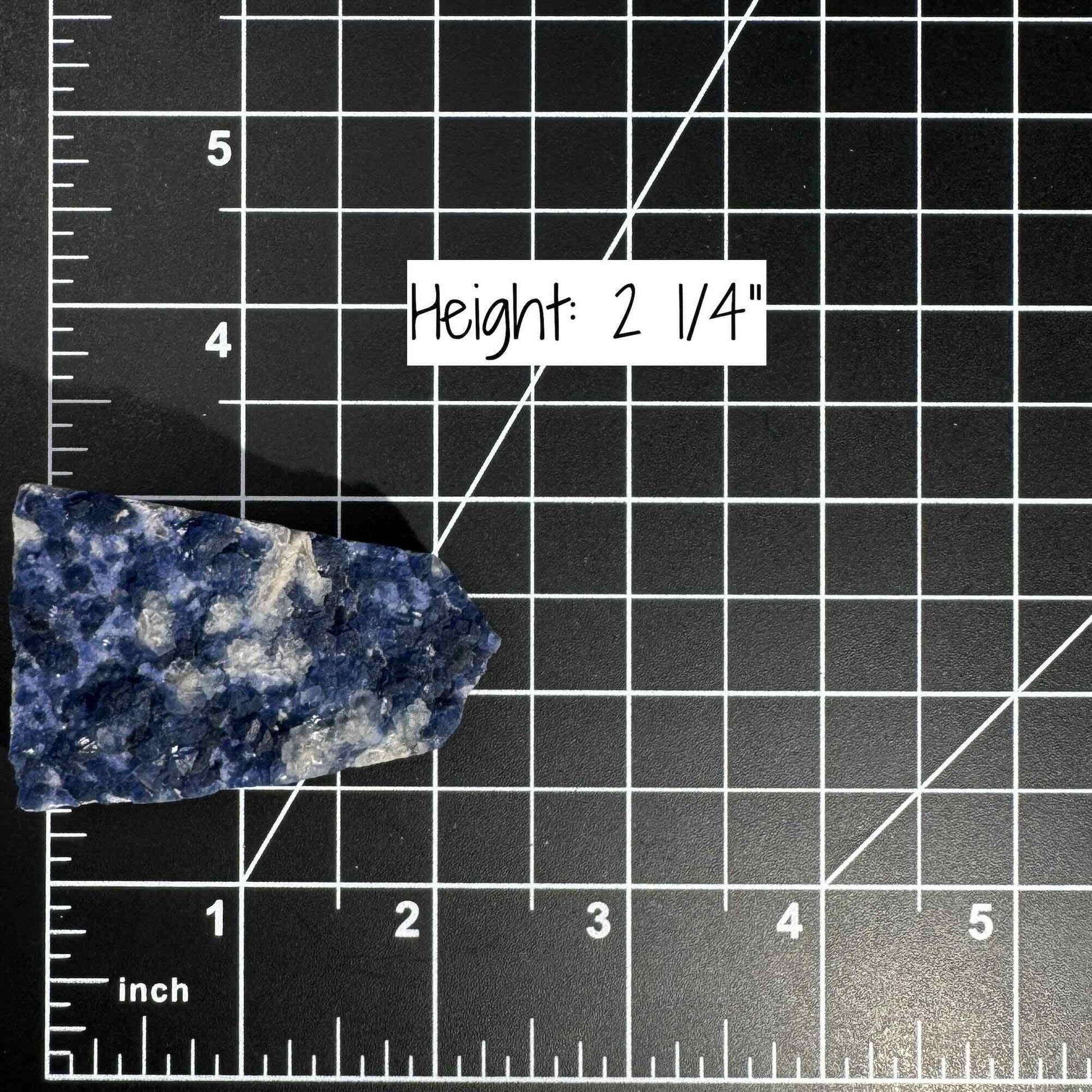 Indigo blue Fluorite raw point | 2 1/4" tall | 82 grams | raw Fluorite